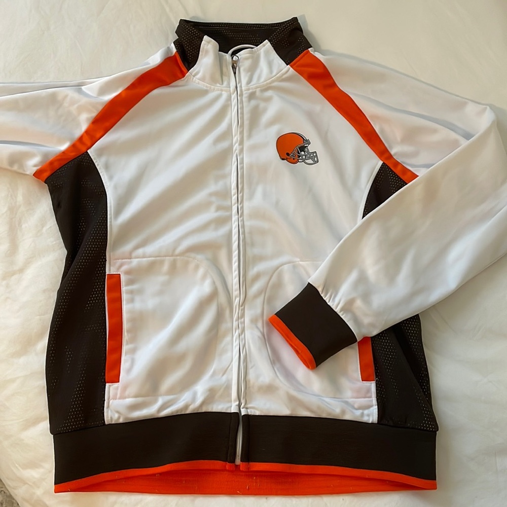 CLEVELAND BROWNS ZIP UP ATHLETIC JACKET